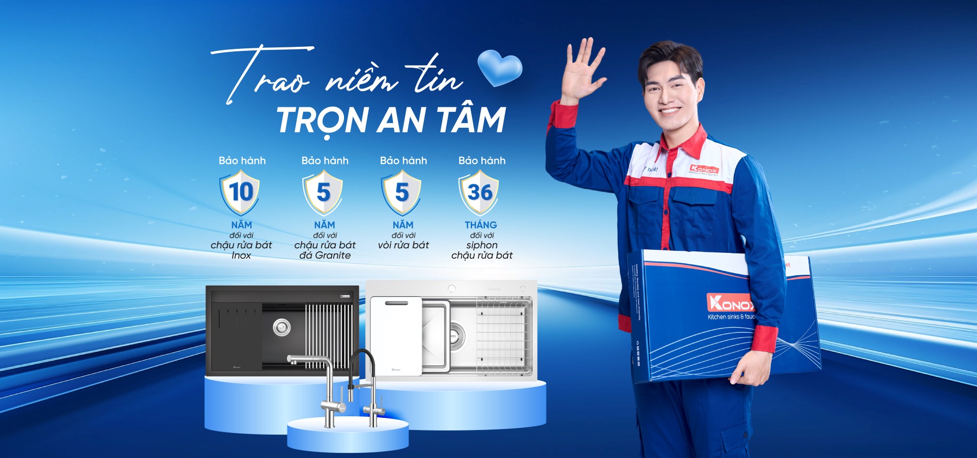 Banner konox bảo hành 10 năm
