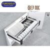 Giá bát đĩa inox hộp âm tủ ray giảm chấn EU133700 Eurogold 1