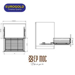 Giá xoong nồi bát đĩa inox 304 nan dẹt EP70 Eurogold 4