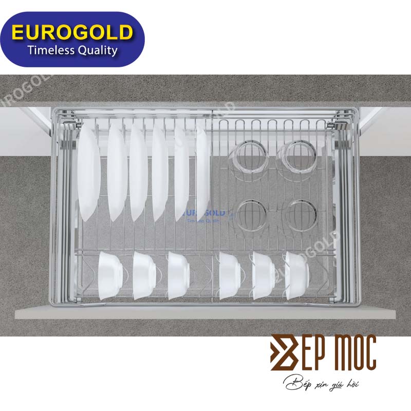 Giá xoong nồi bát đĩa inox 304 nan tròn EG30490 Eurogold 2