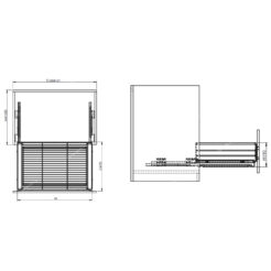 Giá xoong nồi inox 304 gắn cánh âm tủ EP60B Eurogold 4