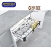Giá xoong nồi inox hộp 2 lớp đáy âm tủ EU131600 Eurogold 1