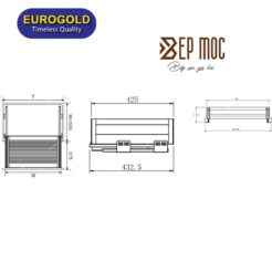 Giá xoong nồi inox hộp 2 lớp đáy gắn cánh EU130900 Eurogold 3