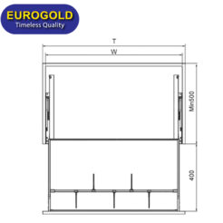 Giá xoong nồi nhôm màu trắng EUM5070 Eurogold 3