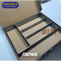 Khay chia thìa nĩa nhôm phay xước ETA014060 Eurogold 1