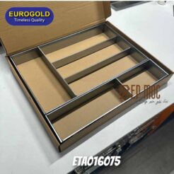 Khay chia thìa nĩa nhôm phay xước ETA016075 Eurogold 1