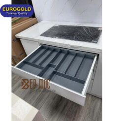 Khay chia thìa nĩa nhôm phay xước ETA016075 Eurogold 4