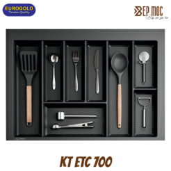 Khay chia thìa nĩa nhựa vân carbon ETC700 Eurogold 1