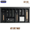 Khay chia thìa nĩa nhựa vân Carbon ETC900 Eurogold 1