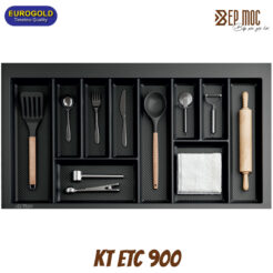 Khay chia thìa nĩa nhựa vân Carbon ETC900 Eurogold 1