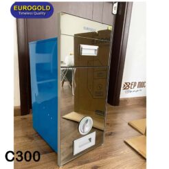 Thùng gạo mặt gương màu bạc C300 Eurogold 1