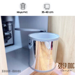 Thùng rác tròn gắn cánh E0103 Eurogold 2