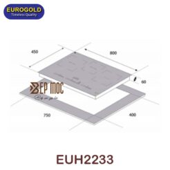 Bếp từ 3 vùng nấu EUH2233 Eurogold 2