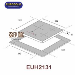 Bếp từ ba vùng nấu EUH2131 Eurogold 3
