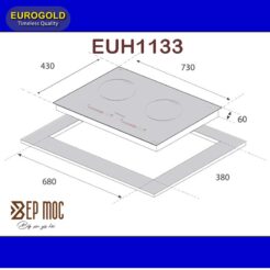 Bếp từ đôi EUH1133 Eurogold 2