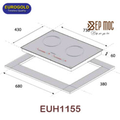 Bếp từ đôi EUH1155 Eurogold 2