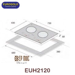 Bếp từ đôi EUH2120 Eurogold 2