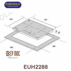 Bếp từ đôi EUH2288 Eurogold 2