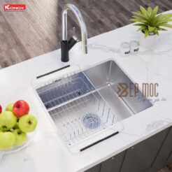 Chậu rửa bát 1 hố chống xước Konox KN5444SU Dekor 4