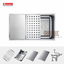 Chậu rửa bát 1 hố chống xước Konox KN7644SU Dekor 3