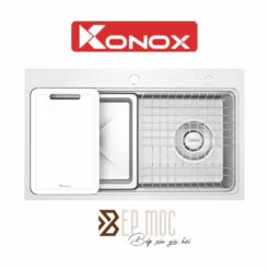 Chậu rửa bát 1 hố chống xước Konox KN8048TS Dekor 1