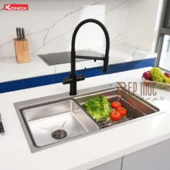 Chậu rửa bát 1 hố chống xước Konox KN8048TS Dekor 4