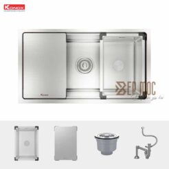 Chậu rửa bát 1 hố chống xước Konox KN8146SU Dekor 3