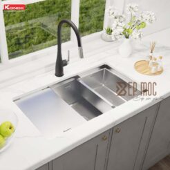 Chậu rửa bát 1 hố chống xước Konox KN8146SU Dekor 4