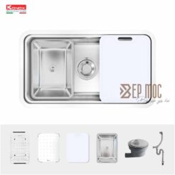Chậu rửa bát 1 hố chống xước Konox KN8347SU Dekor 2