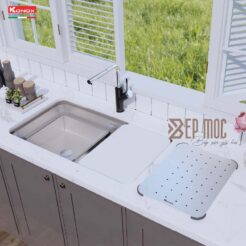 Chậu rửa bát 1 hố chống xước Konox KN8347SU Dekor 4