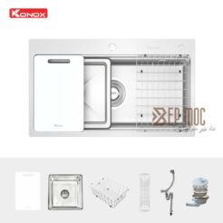 Chậu rửa bát 1 hố chống xước Konox KN8751TS Dekor 2