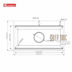 Chậu rửa bát 1 hố chống xước Konox KN8751TS Dekor 4