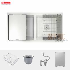 Chậu Rửa Bát 2 hố chống xước Konox KN8646DU Dekor 3