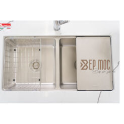 Chậu Rửa Bát 2 hố chống xước Konox KN8646DU Dekor 4