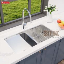 Chậu Rửa Bát 2 hố chống xước Konox KN8646DU Dekor 5