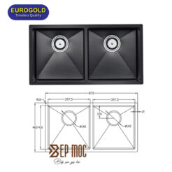 Chậu rửa bát chống xước EUC28746ED Eurogold 2