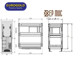 Giá dao thớt chai lọ inox hộp EU1030 Eurogold 3