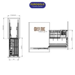 Giá dao thớt ERO2020 nan vuông inox bóng Eurogold 3