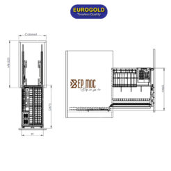 Giá dao thớt ERO2040 nan vuông inox bóng Eurogold 3