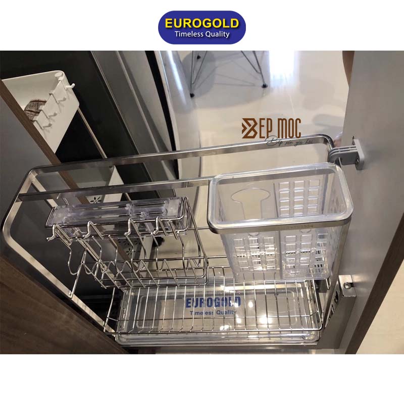 Giá dao thớt inox mờ 304 nan dẹt EP20 Eurogold 3