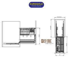 Giá dao thớt inox mờ 304 nan dẹt EP20 Eurogold 5