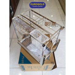Giá dao thớt inox mờ 304 nan dẹt EP30F Eurogold 1