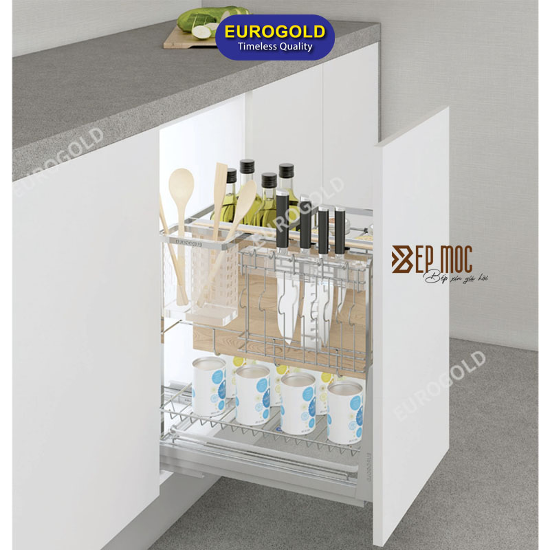 Giá dao thớt inox mờ 304 nan dẹt EP30F Eurogold 2