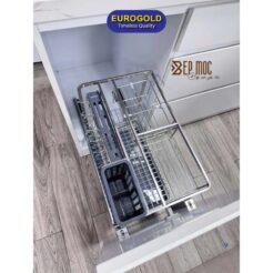 Giá dao thớt inox mờ 304 nan dẹt EP40 Eurogold 2