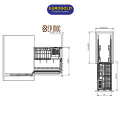 Giá dao thớt inox mờ 304 nan dẹt EP35 Eurogold 4
