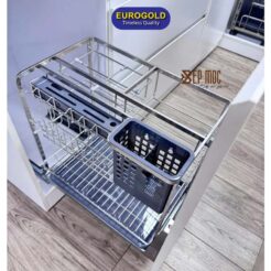 Giá dao thớt inox mờ 304 nan dẹt EP40 Eurogold 1