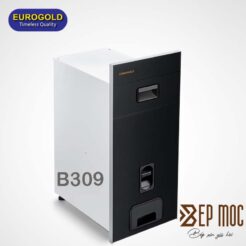 Thùng gạo mặt gương nút nhấn màu đen B309 Eurogold 1