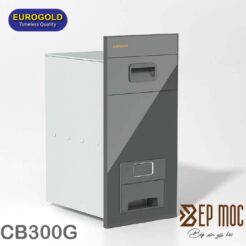 Thùng gạo mặt gương nút nhấn màu ghi CB300G Eurogold 1