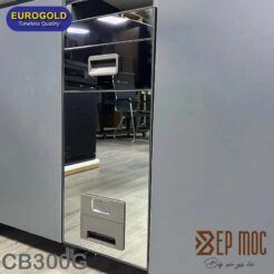 Thùng gạo mặt gương nút nhấn màu ghi CB300G Eurogold 2