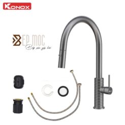 Vòi rửa bát dây rút Venice Gun Metal 2